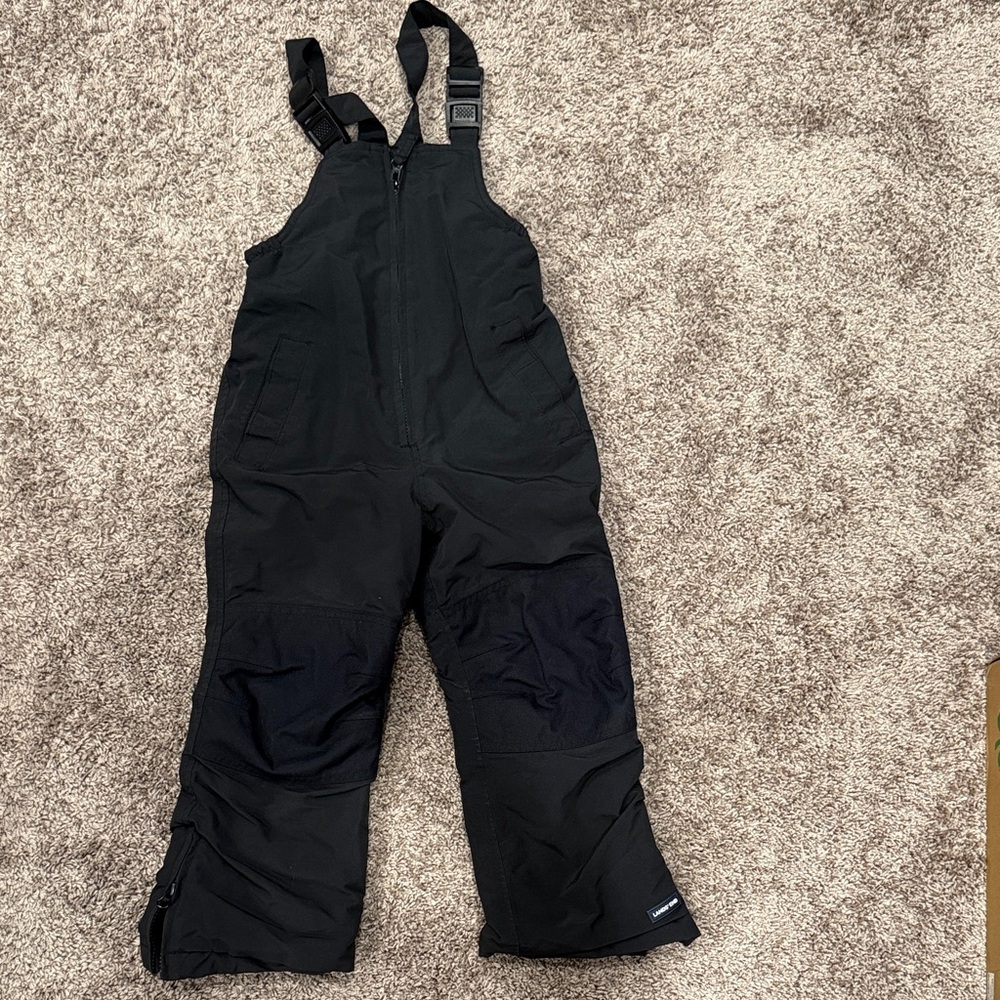 Lands' End Kids Black squal Overalls snowpants